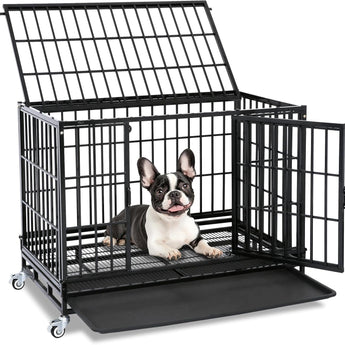 37" Stackable Heavy Duty Dog Crate 371D