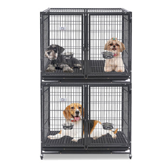 43" Two-Tier Stackable Dog Crate 43S2