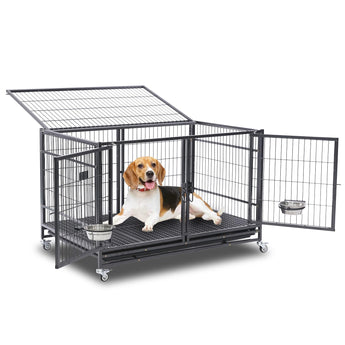 43" Stackable Modular Metal Dog Crate 43T