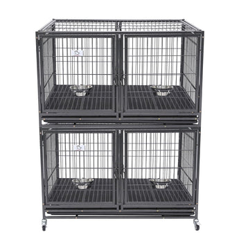 43" Two-Tier Stackable Dog Crate 43T2