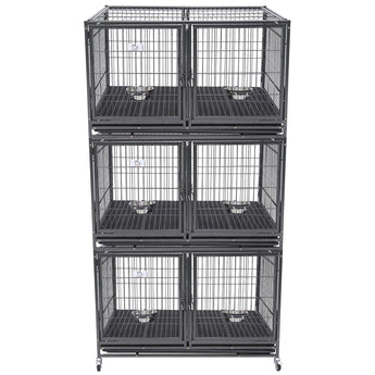 43" Three-Tier Stackable Dog Crate 43T3