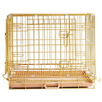 24" Gold Foldable Dog Crate GLD24