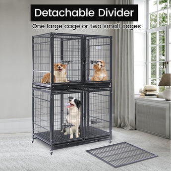 43" Metal Modular Stackable Dog Crate 43S